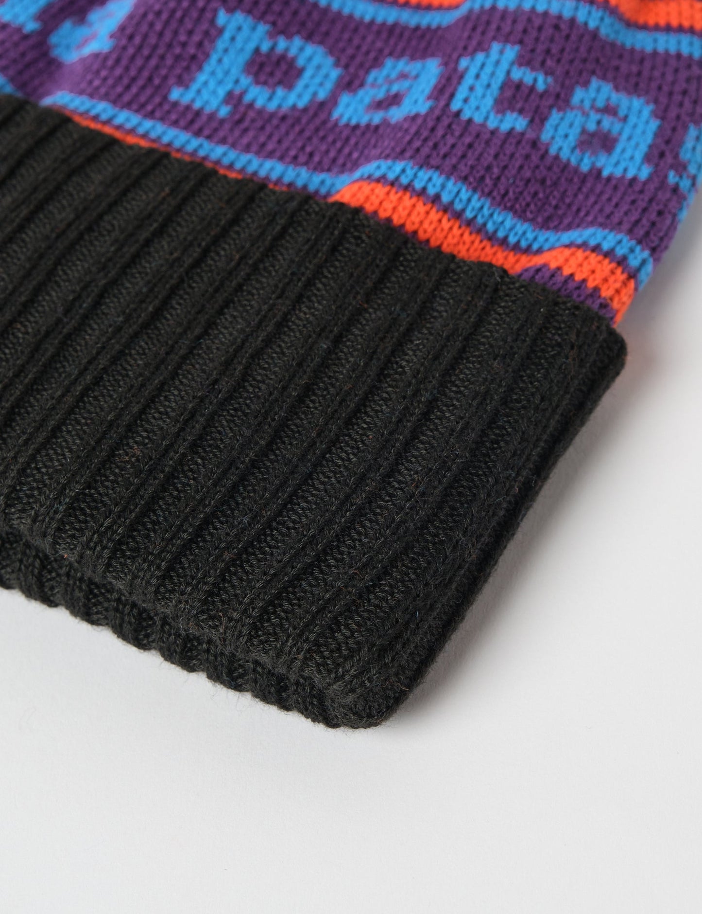 Pata Powder Town Park Stripe Beanie Hat - Purple