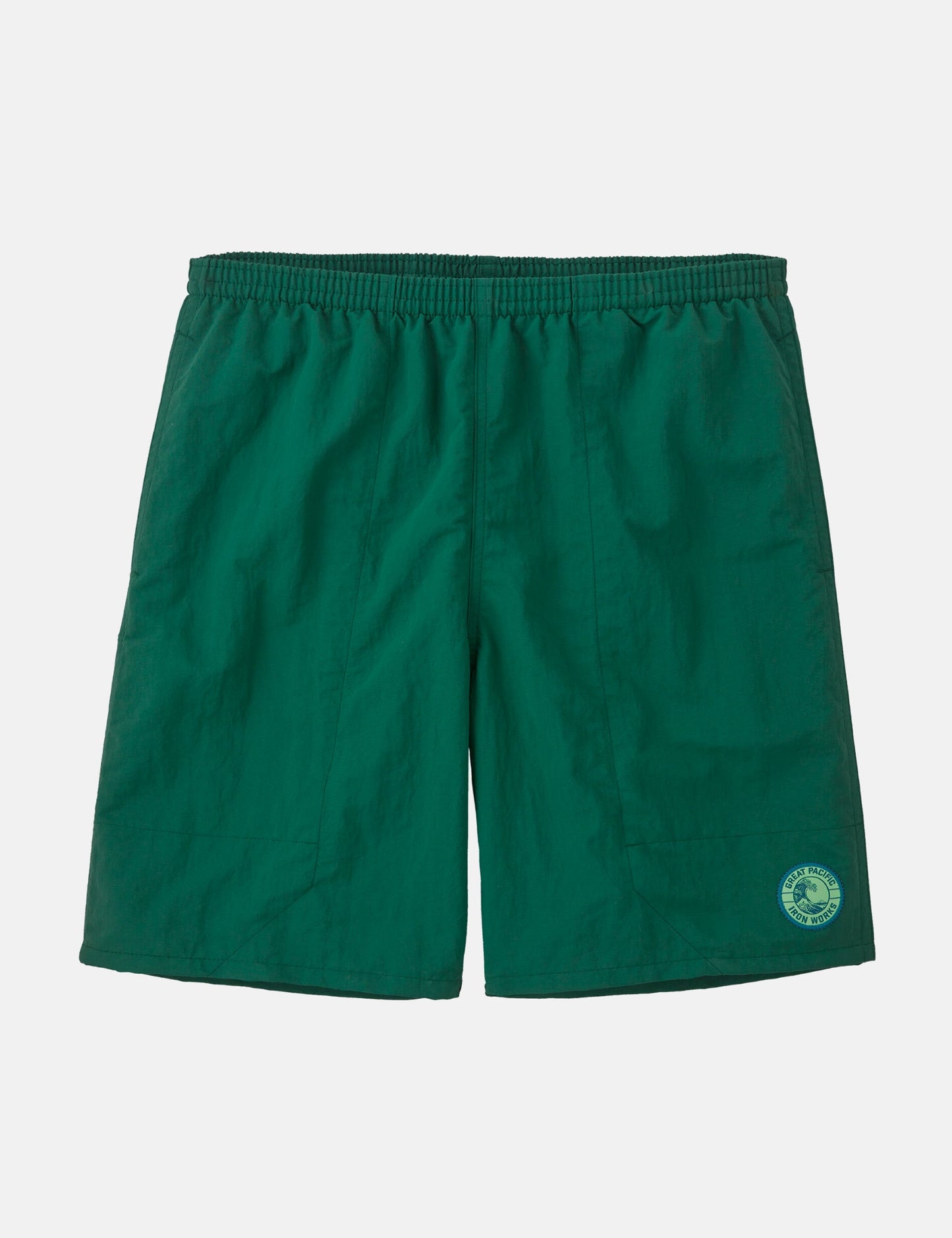 Pata Baggies GPIW Crest Shorts (7in) - Conifer Green